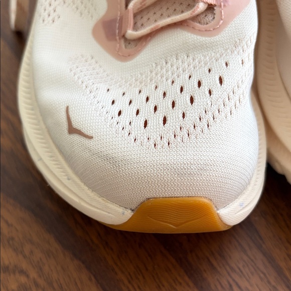 New HOKA Kawana Cream and Pink Running Shoes - Picture 6 of 7